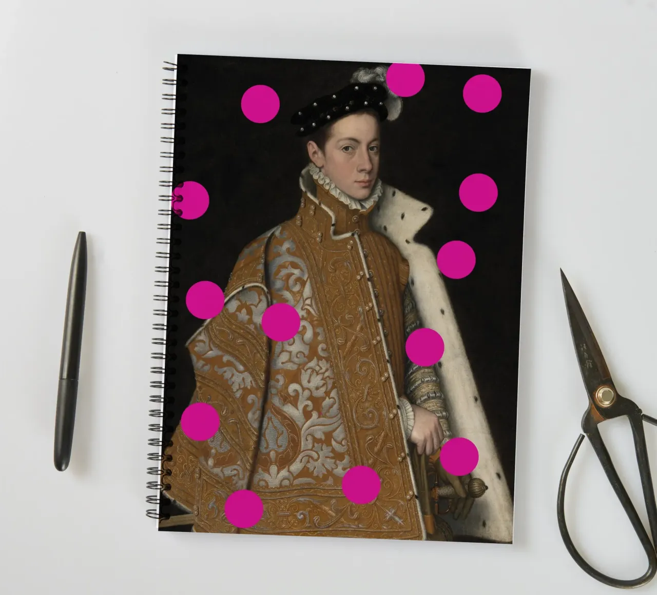 Man with Pink Dots diario ad anelli da GraceDigitalArtCo