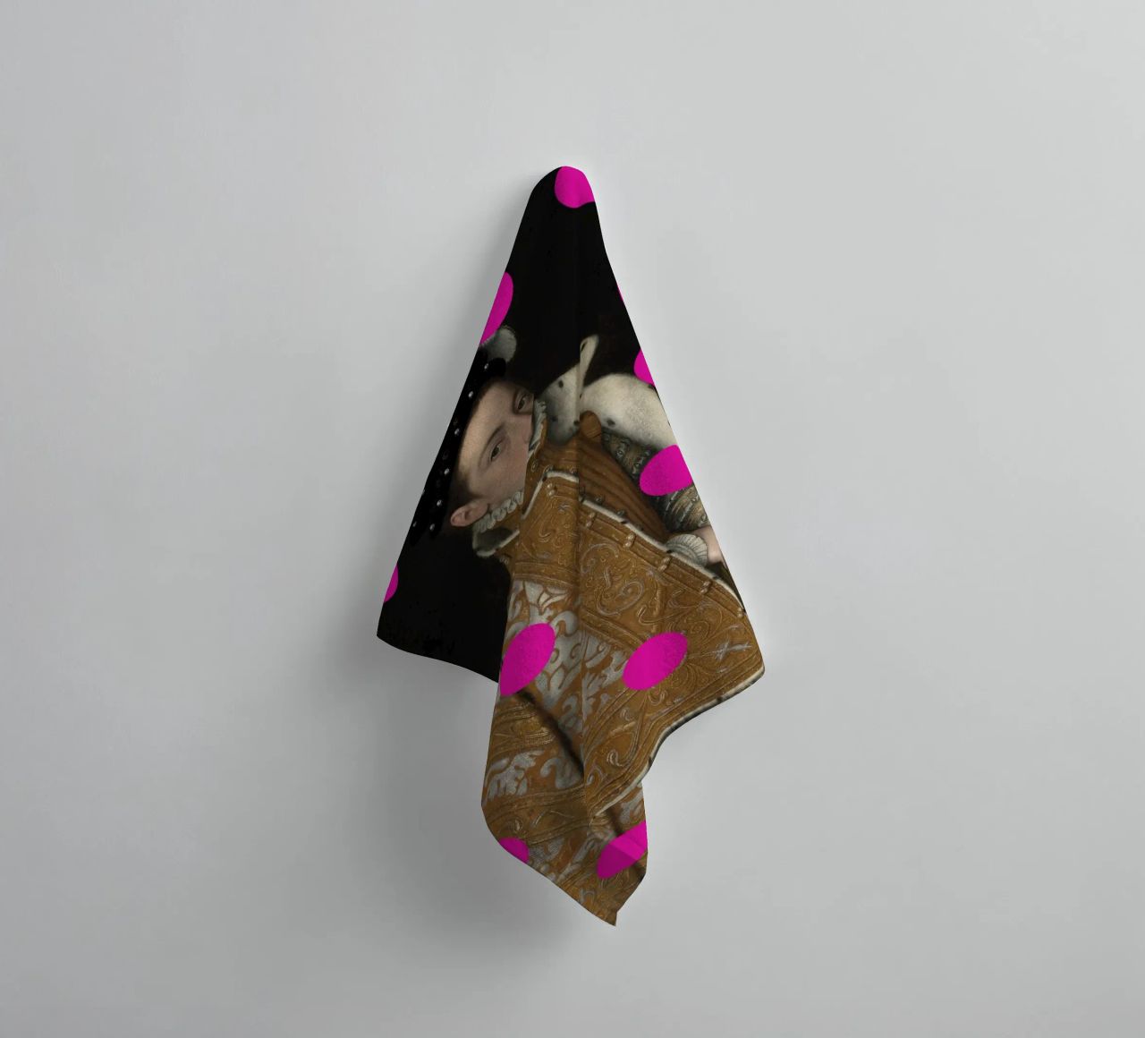 Man with Pink Dots asciugamano da bagno da GraceDigitalArtCo