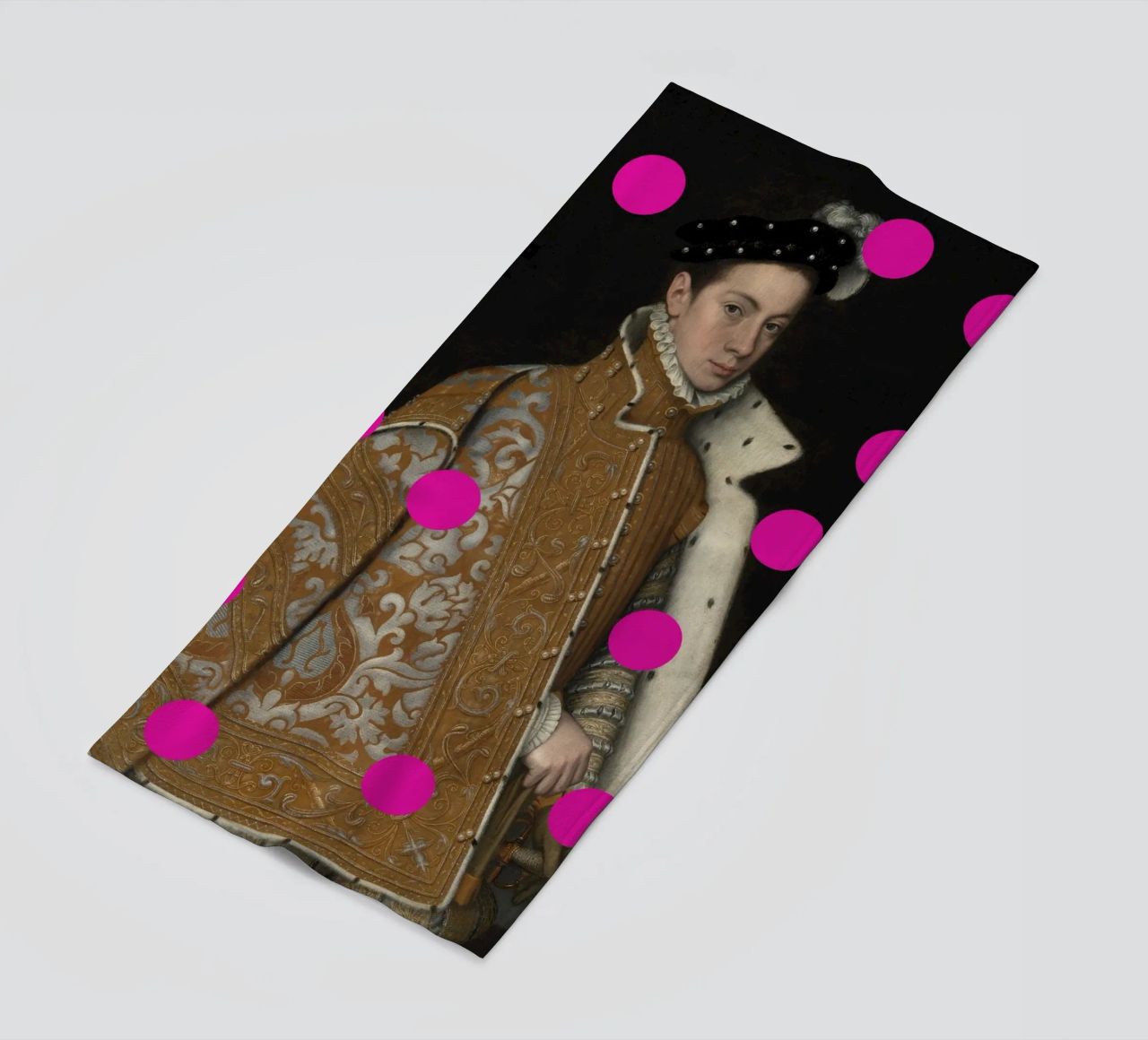 Man with Pink Dots telo mare da GraceDigitalArtCo
