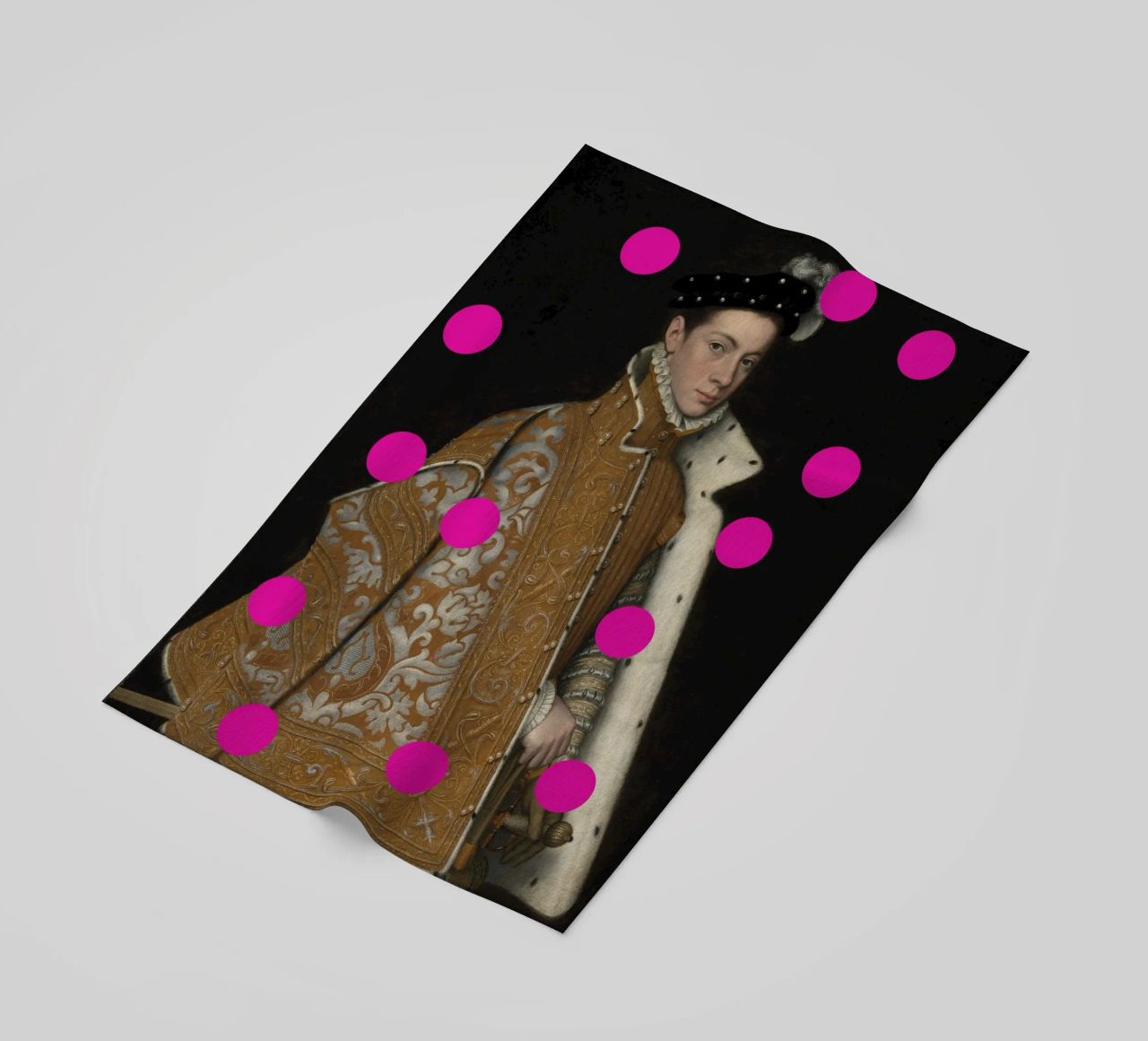 Man with Pink Dots telo mare da GraceDigitalArtCo