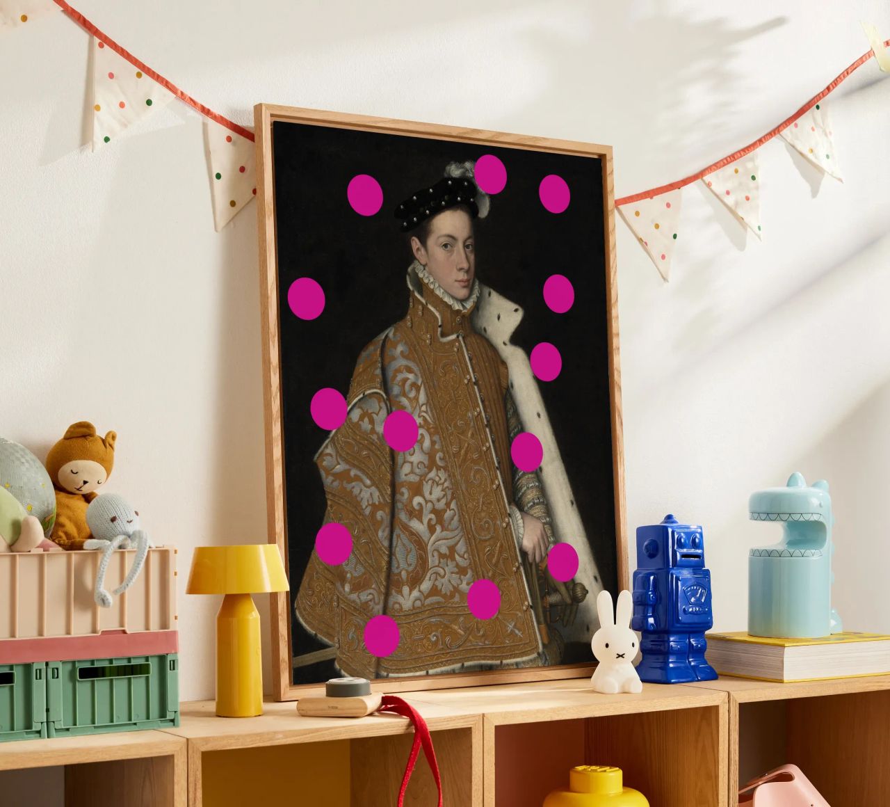 Man with Pink Dots plexiglass da GraceDigitalArtCo