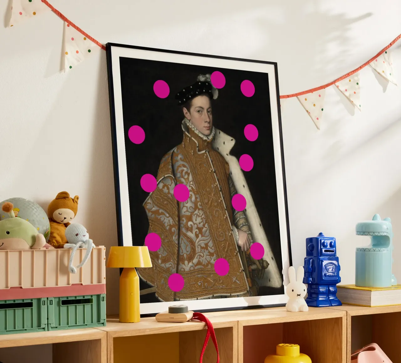Man with Pink Dots poster da GraceDigitalArtCo