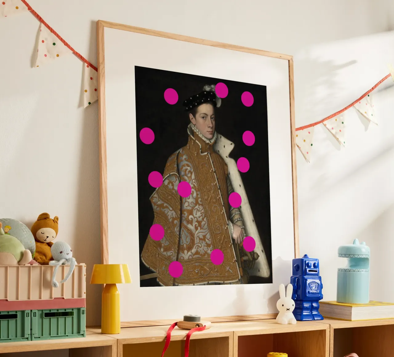 Man with Pink Dots poster da GraceDigitalArtCo