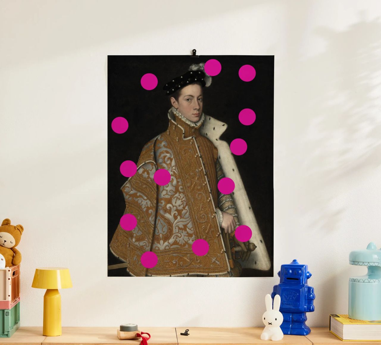 Man with Pink Dots carta hahnemühle da GraceDigitalArtCo