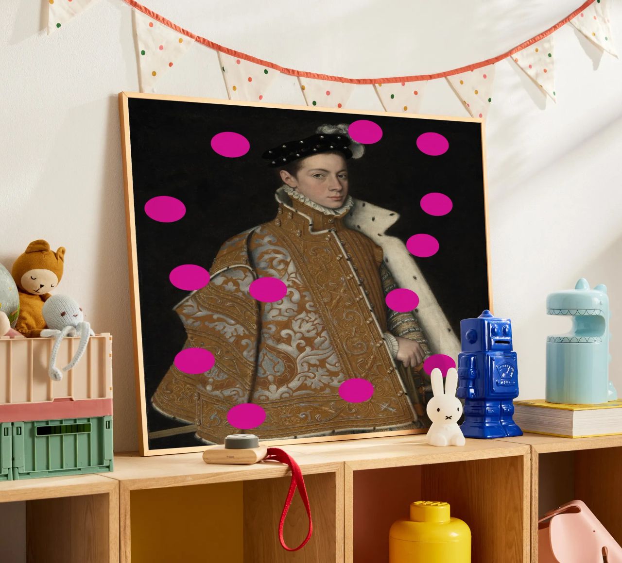 Man with Pink Dots carta hahnemühle da GraceDigitalArtCo