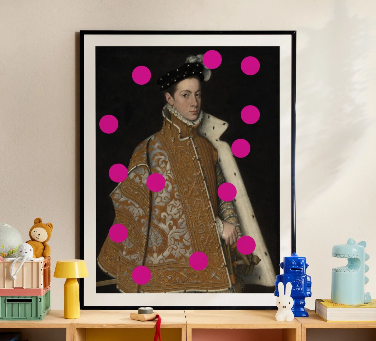 Man with Pink Dots carta hahnemühle da GraceDigitalArtCo