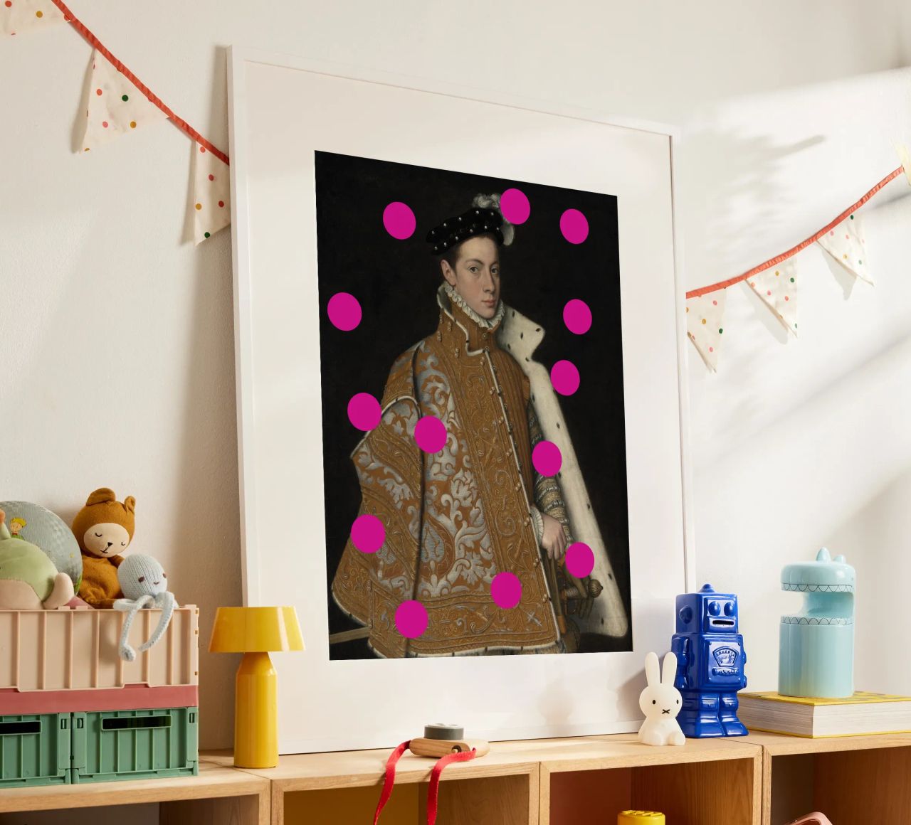 Man with Pink Dots carta hahnemühle da GraceDigitalArtCo