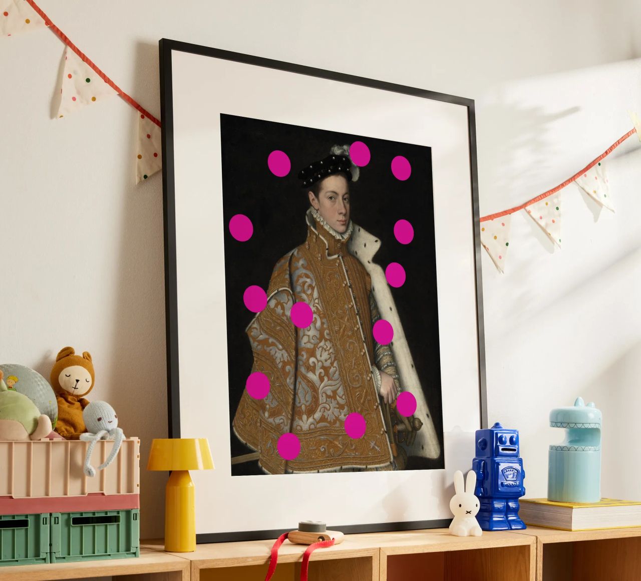 Man with Pink Dots carta hahnemühle da GraceDigitalArtCo