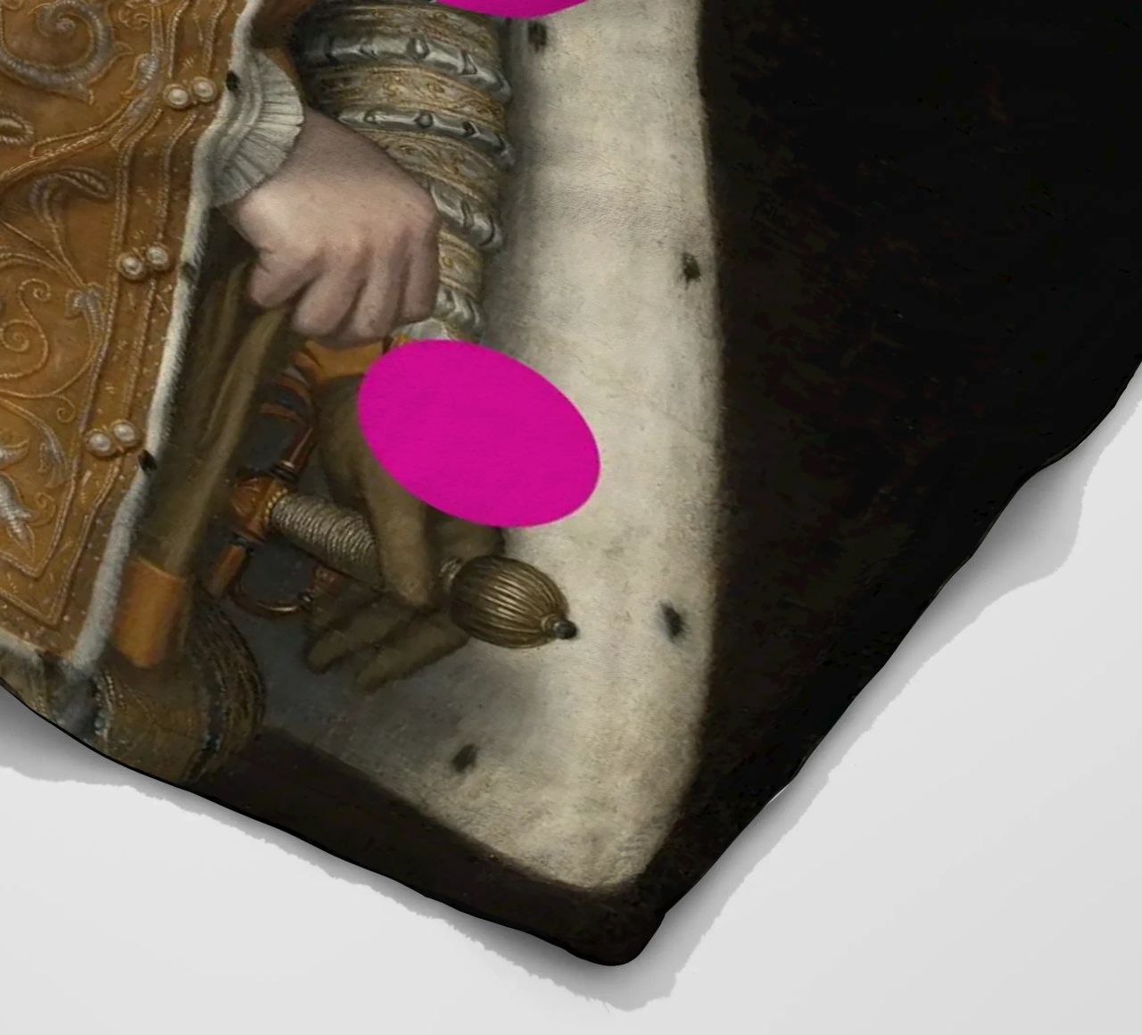 Man with Pink Dots coperta in pile da GraceDigitalArtCo
