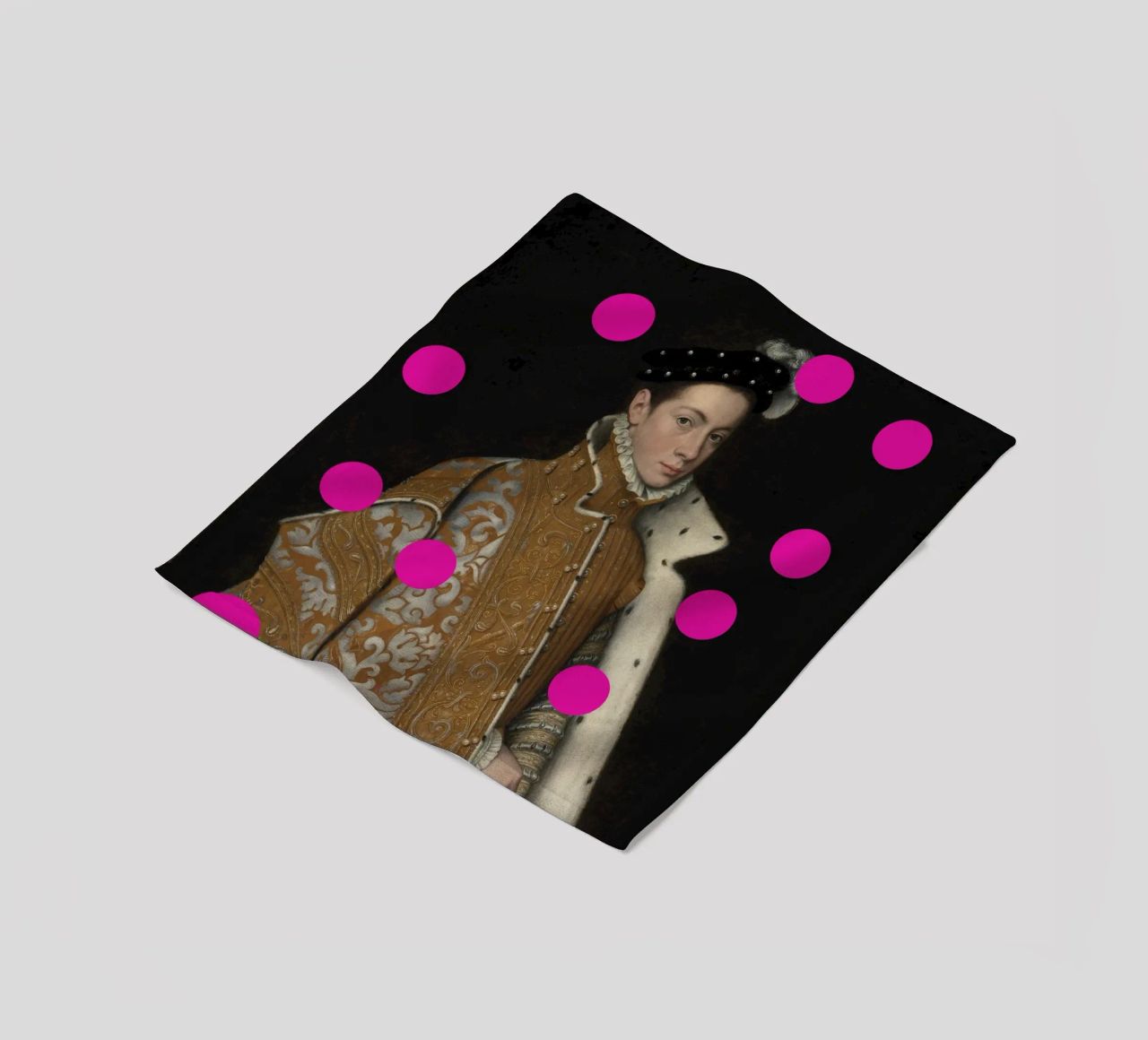 Man with Pink Dots coperta in pile da GraceDigitalArtCo