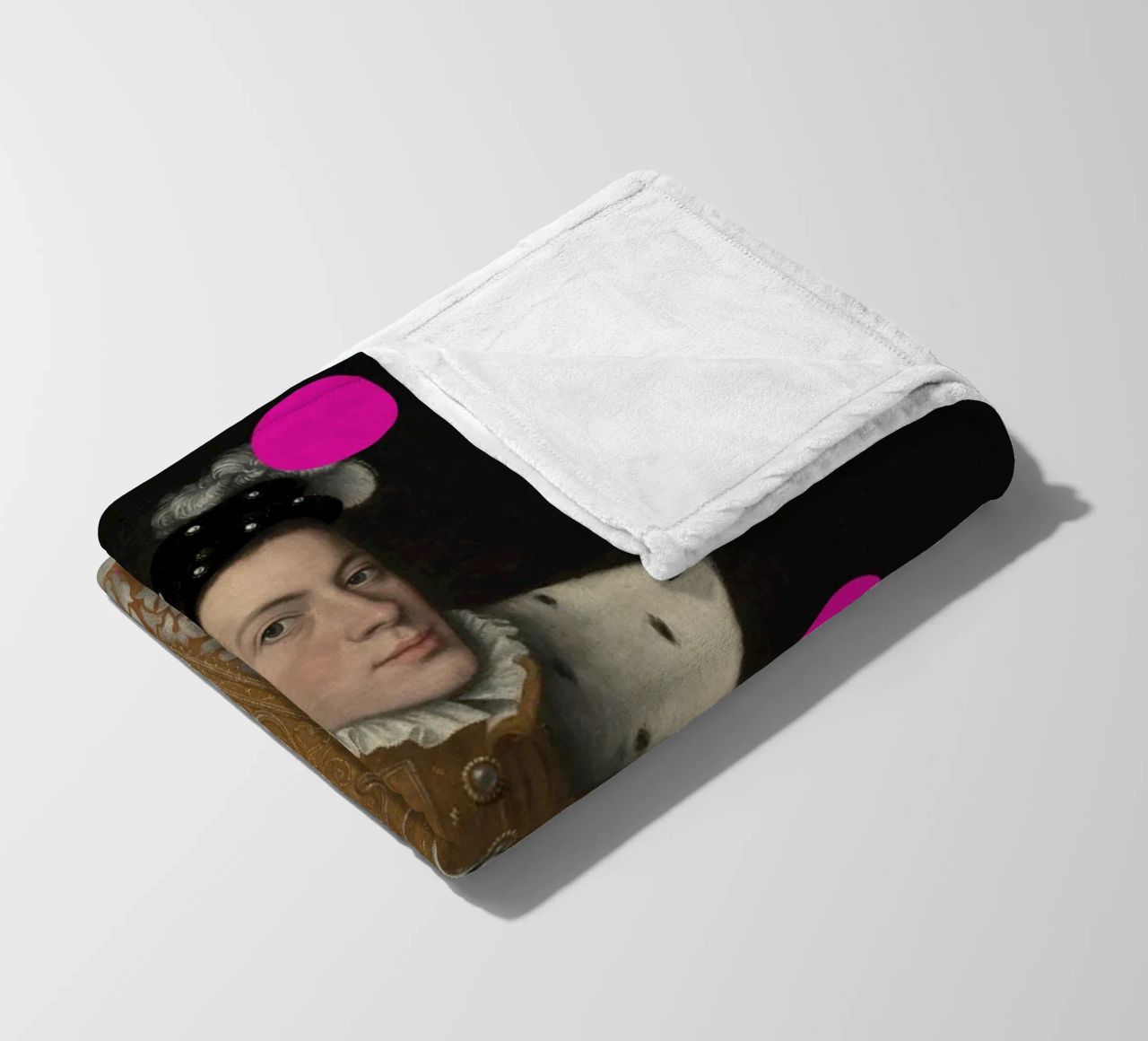 Man with Pink Dots coperta in pile da GraceDigitalArtCo