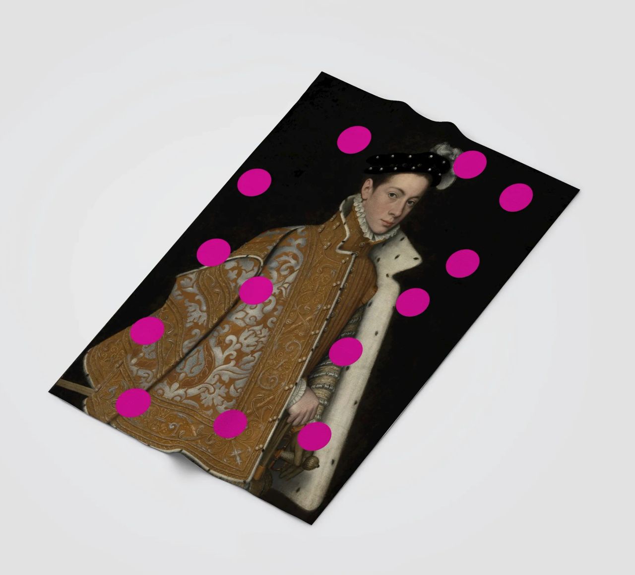 Man with Pink Dots coperta in pile da GraceDigitalArtCo