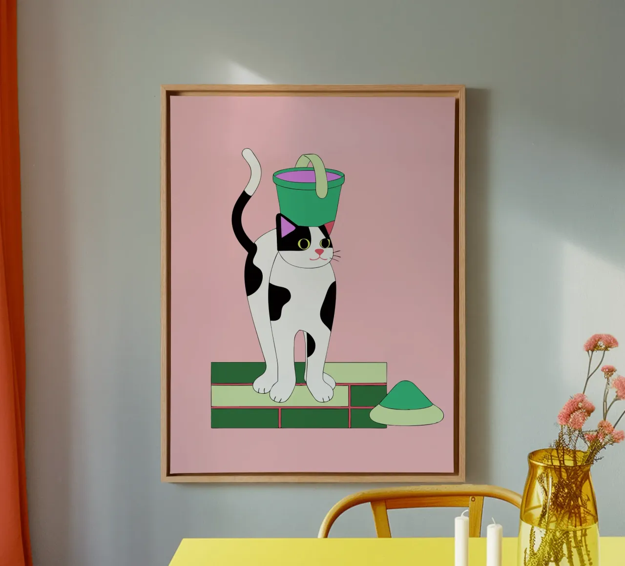 Kattenmand canvas met Baklijst van OUR SHOP