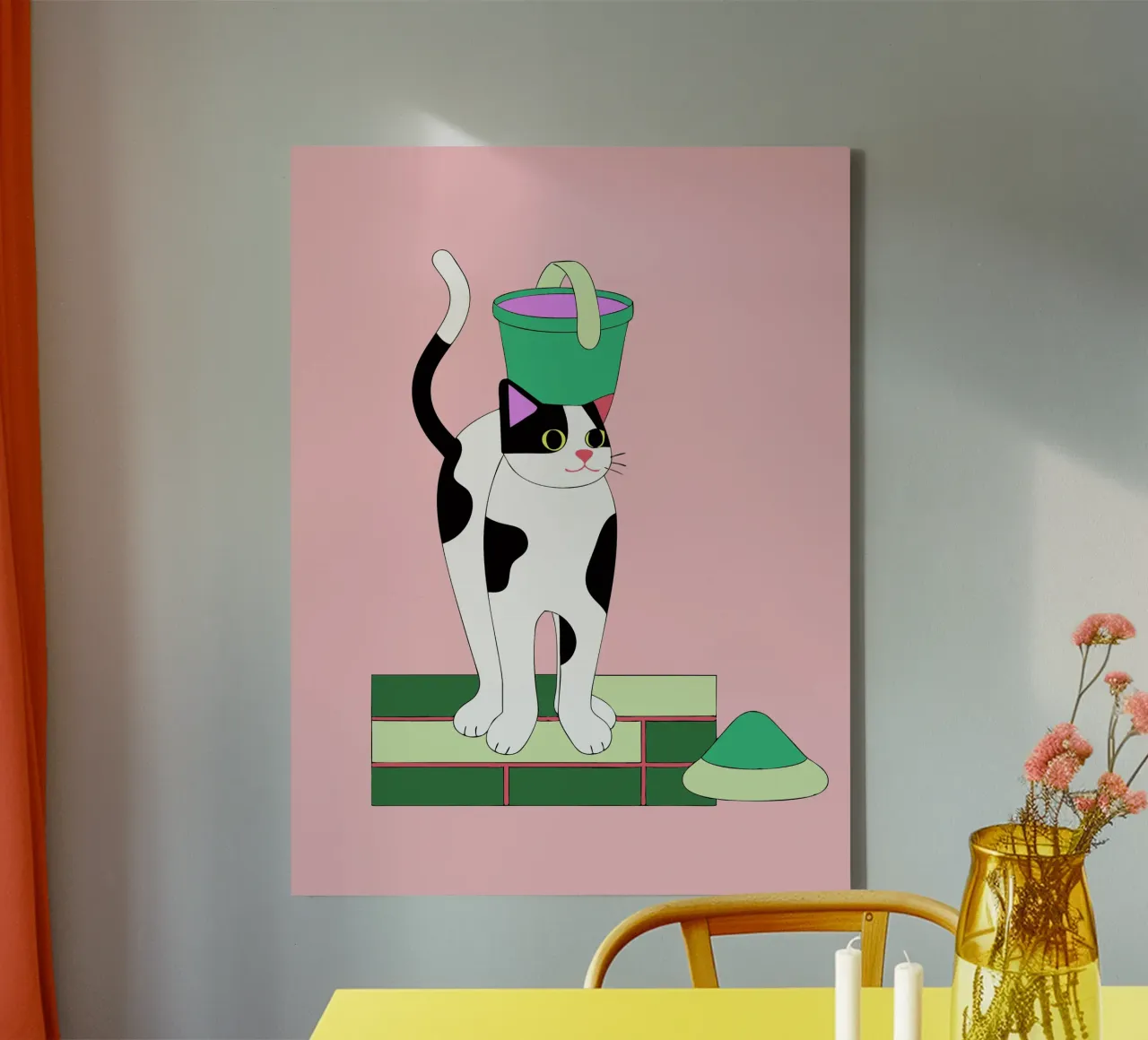 Kattenmand canvas met Baklijst van OUR SHOP