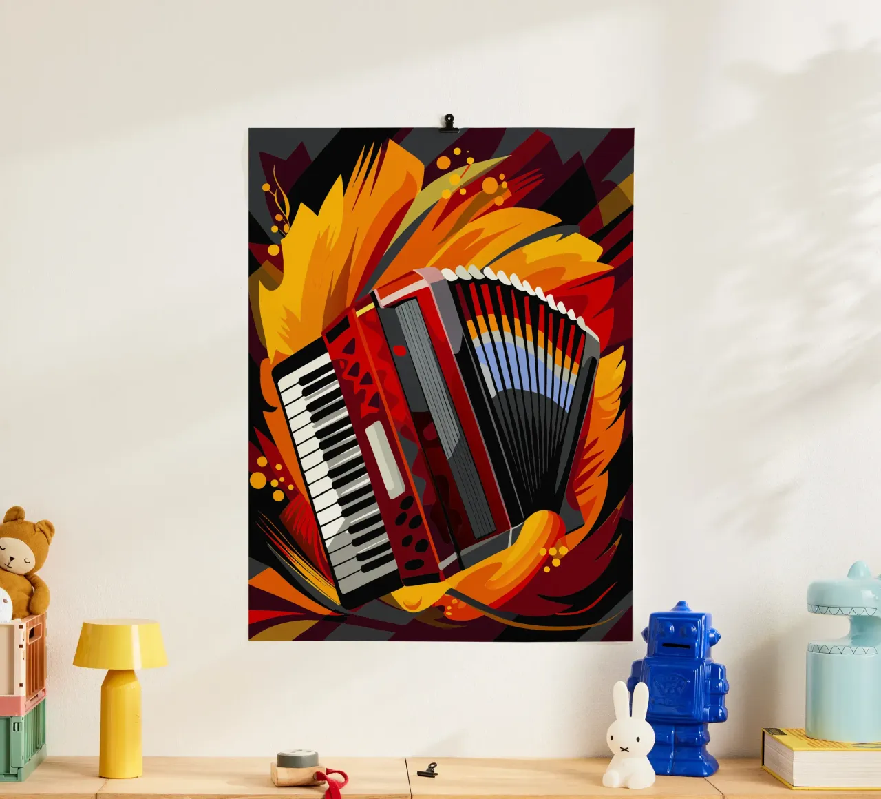 accordeon pittura arte moderna poster con telaio in plastica da jasmine
