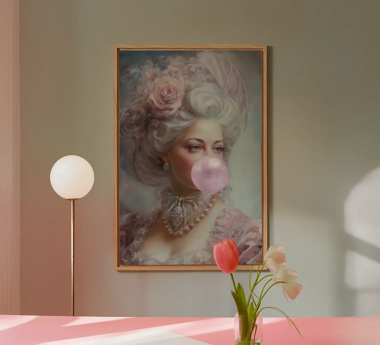 Marie-Antoinette Bubble-Gum Pink forex plate by GraceDigitalArtCo