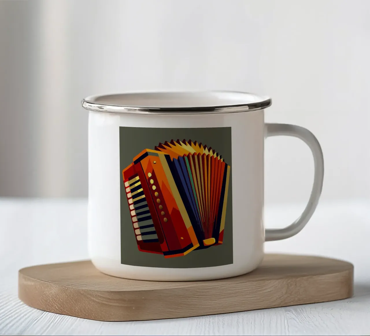 accordeon painting modern vector art enamel mug by jasmine