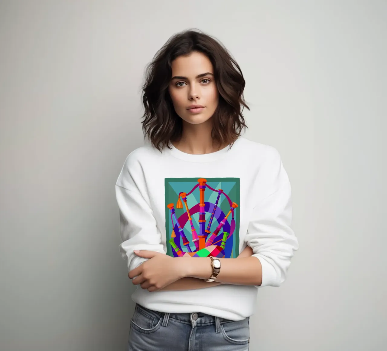zampogna pittura arte moderna felpa da jasmine