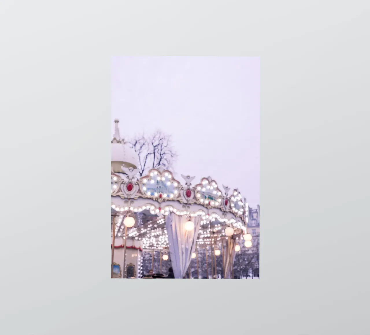 Dreamy Paris Carousel pegatina de GraceDigitalArtCo