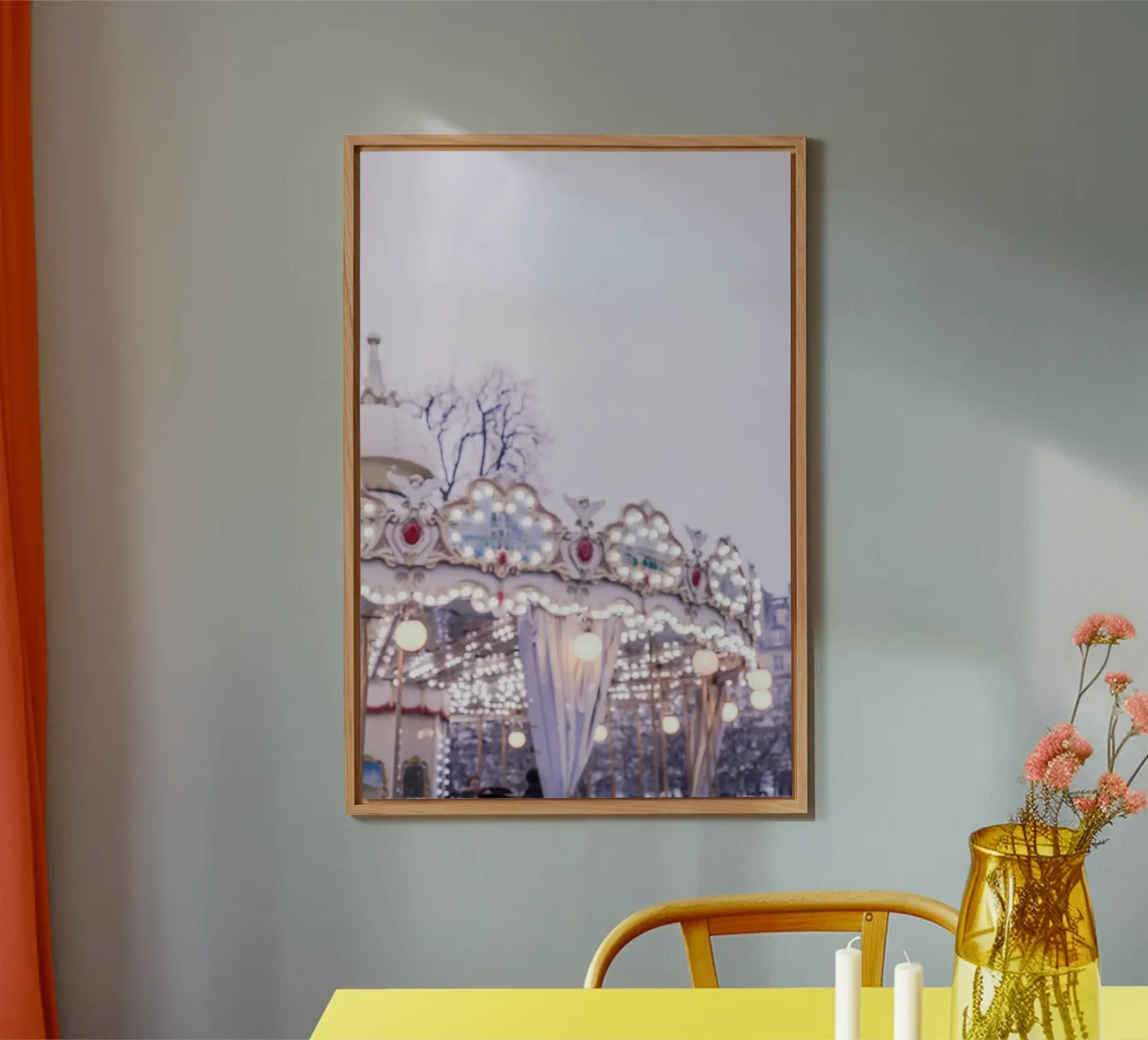 Dreamy Paris Carousel alluminio dibond da GraceDigitalArtCo