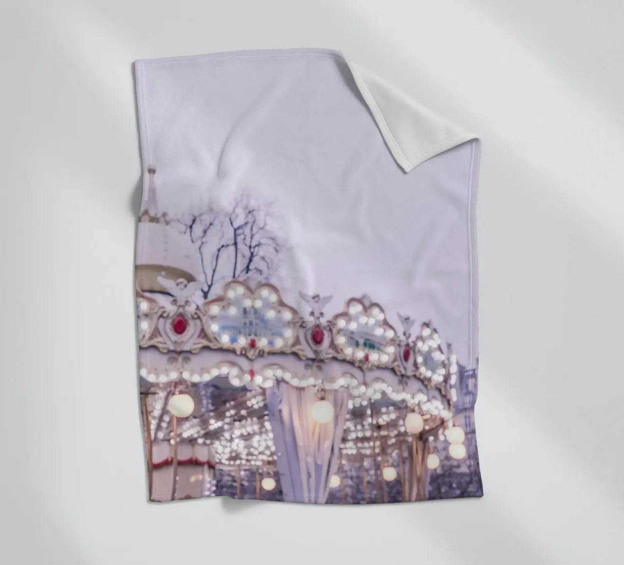 Dreamy Paris Carousel coperta in pile da GraceDigitalArtCo