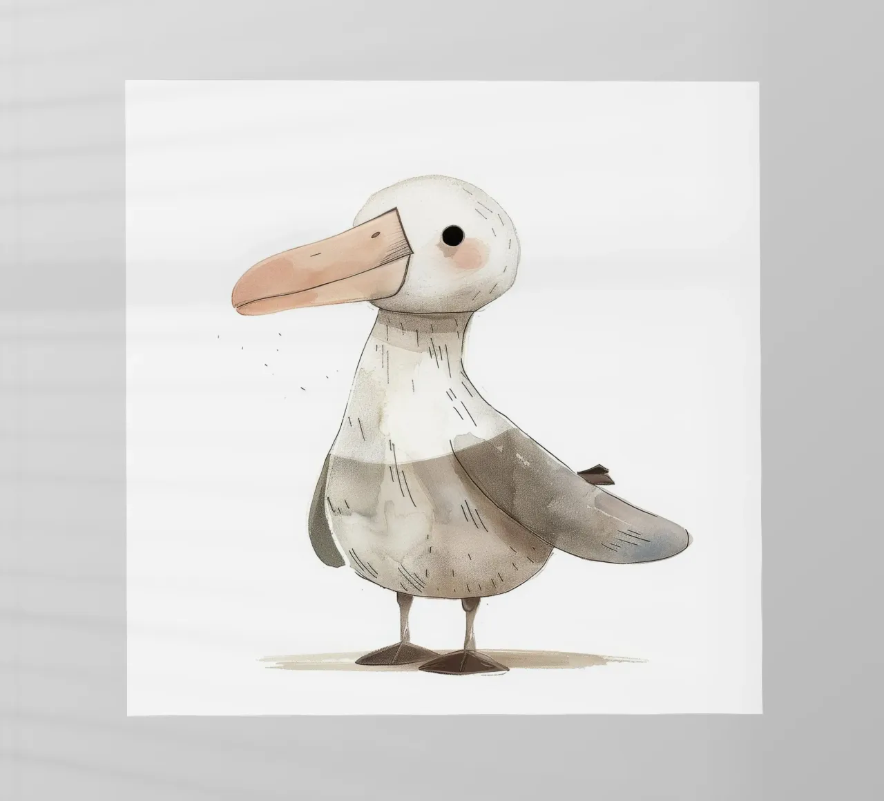 Illustrazione stilizzata ad acquerello di un albatros pellicola backlit da DesignDoodle