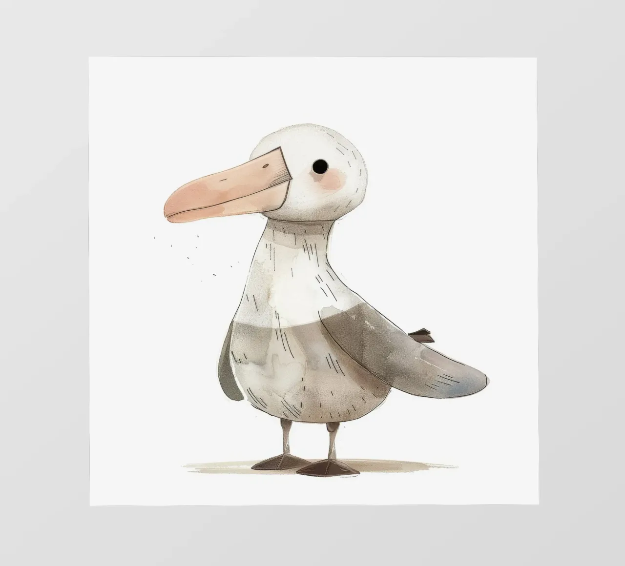 Illustrazione stilizzata ad acquerello di un albatros pellicola backlit da DesignDoodle