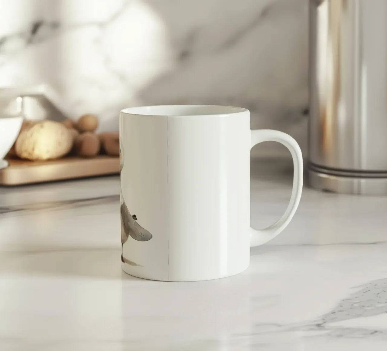 Illustrazione stilizzata ad acquerello di un albatros tazza in ceramica da DesignDoodle