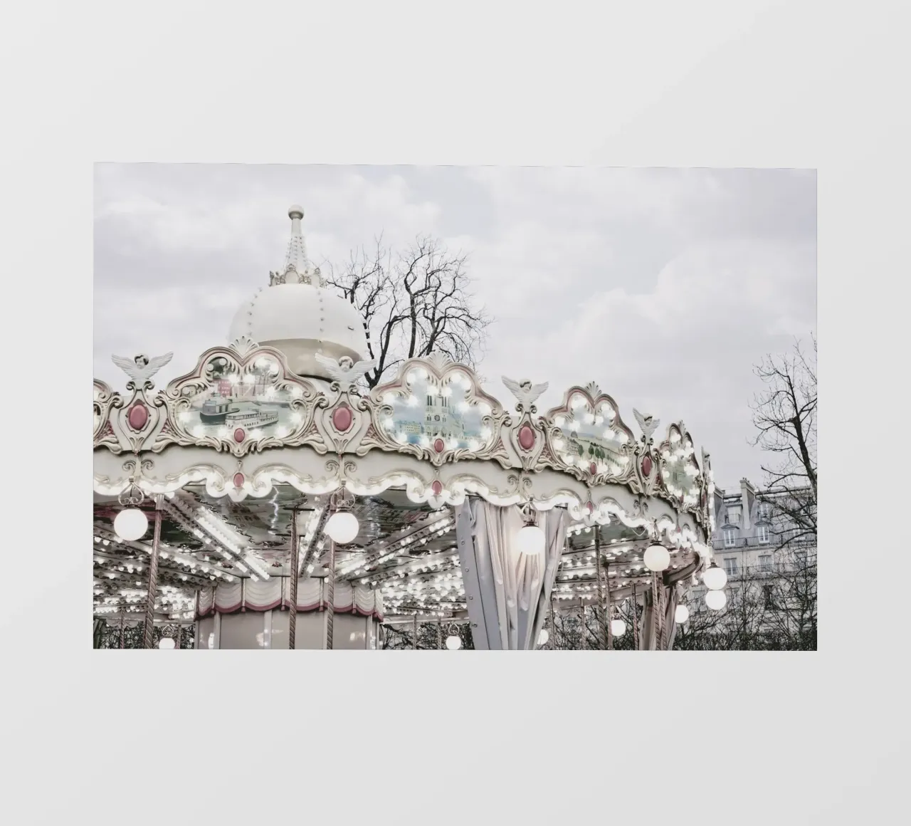 The Winter Carousel - Paris telo in pvc da GraceDigitalArtCo