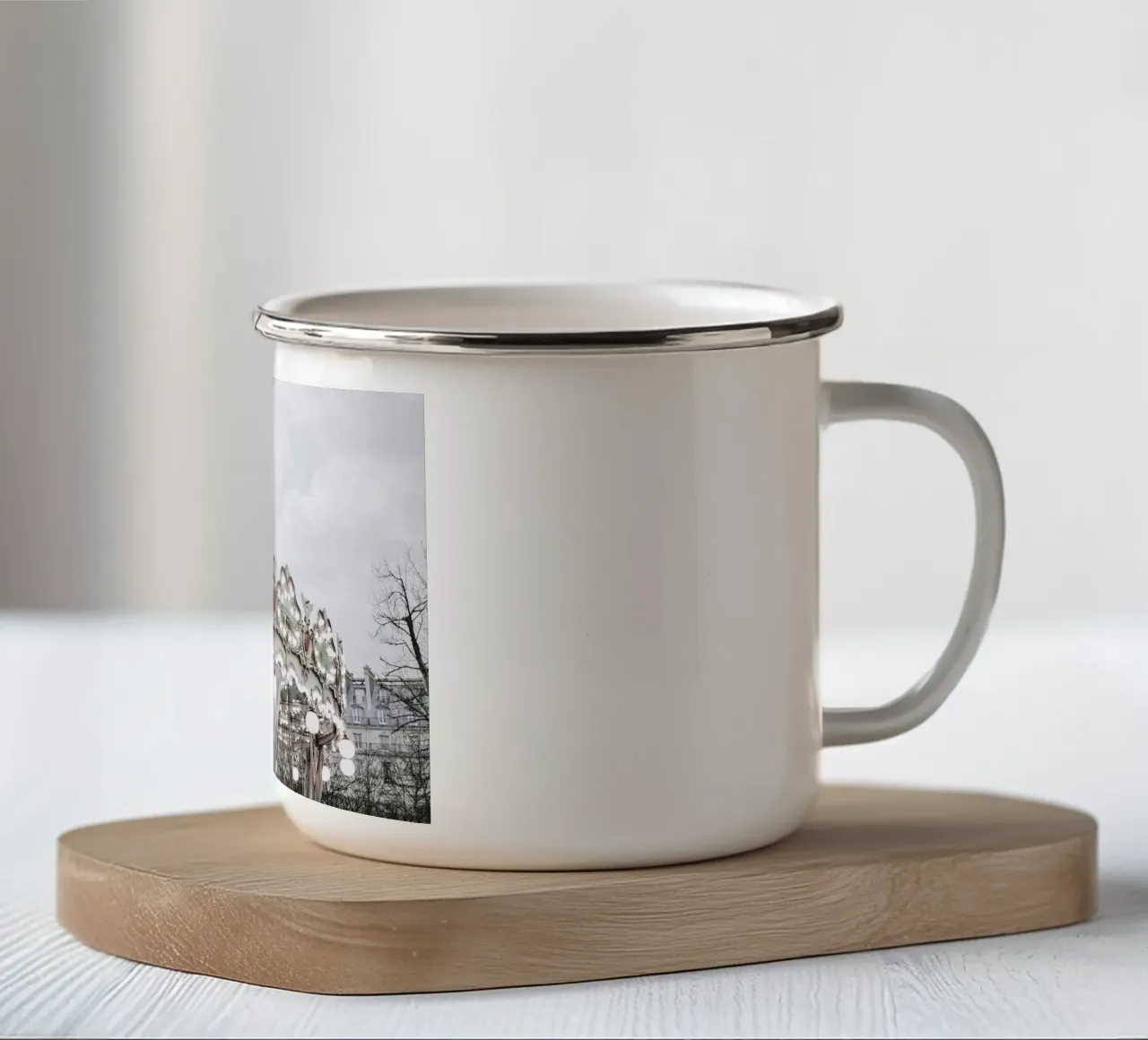 The Winter Carousel - Paris tazza in smalto da GraceDigitalArtCo