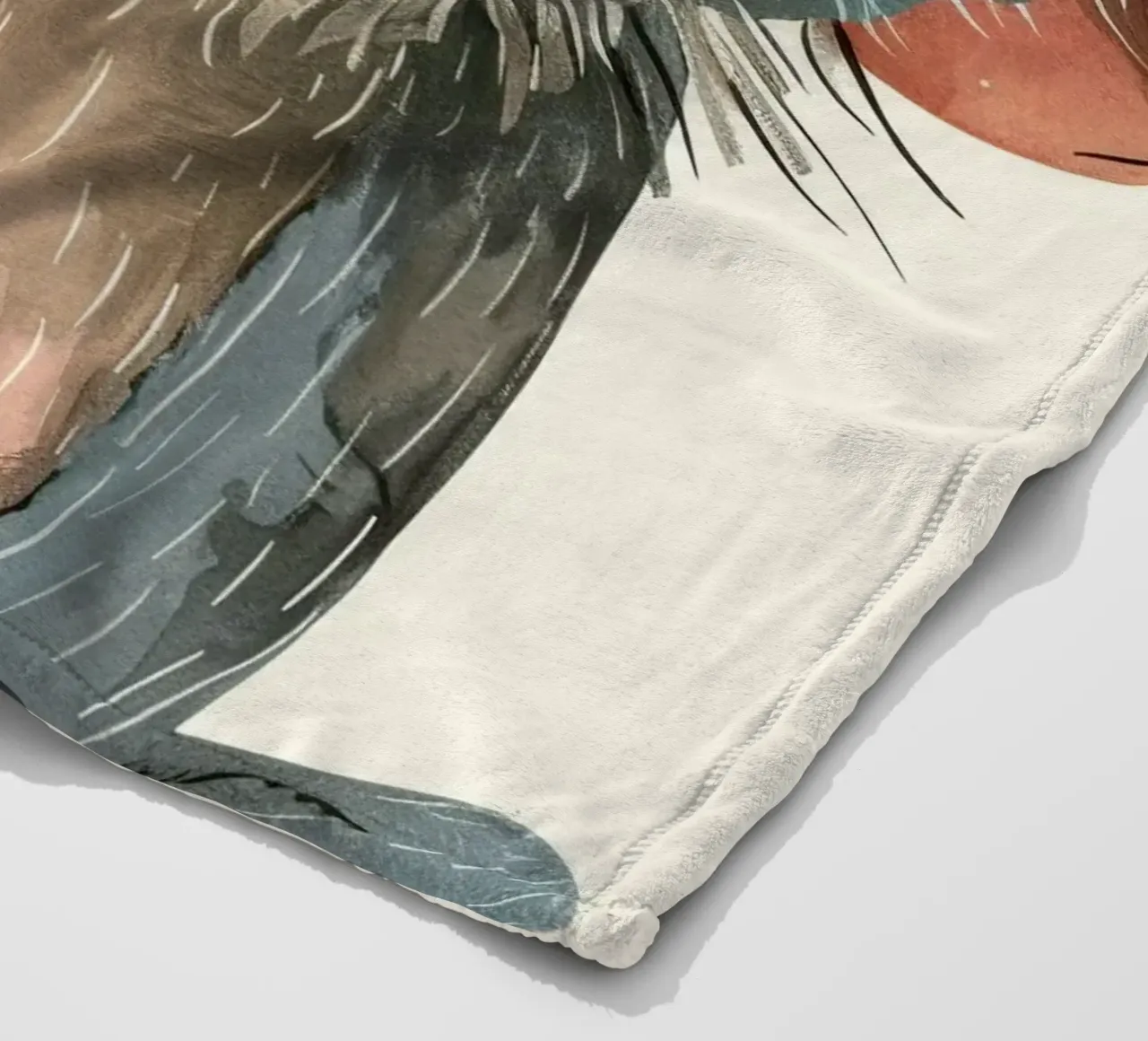 Illustrazione ad acquerello di un babbuino coperta in pile da DesignDoodle