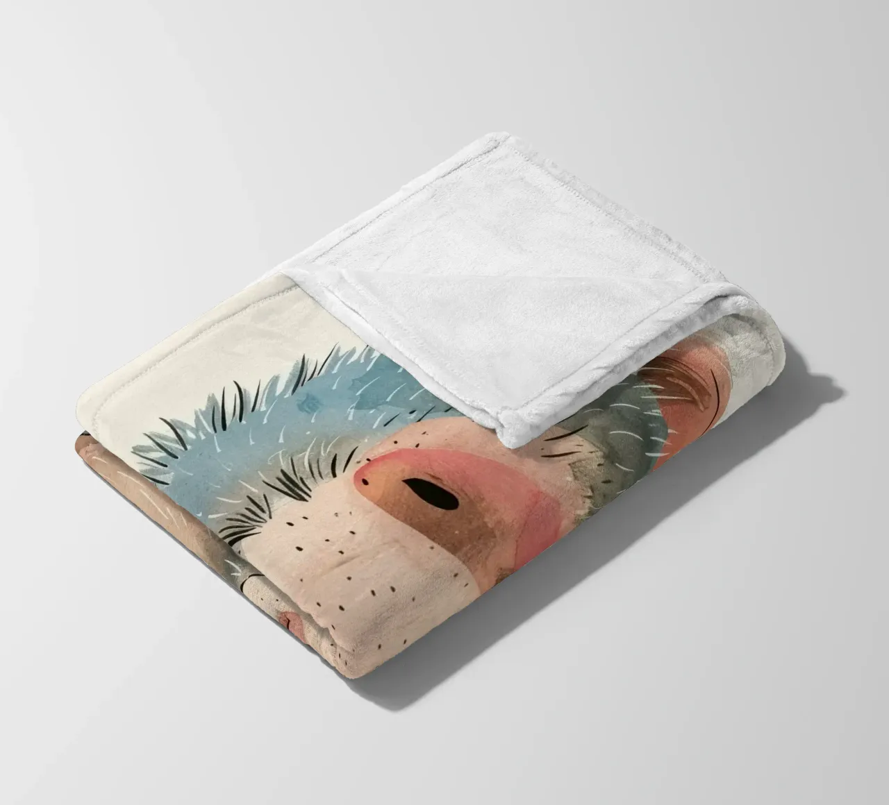 Illustrazione ad acquerello di un babbuino coperta in pile da DesignDoodle