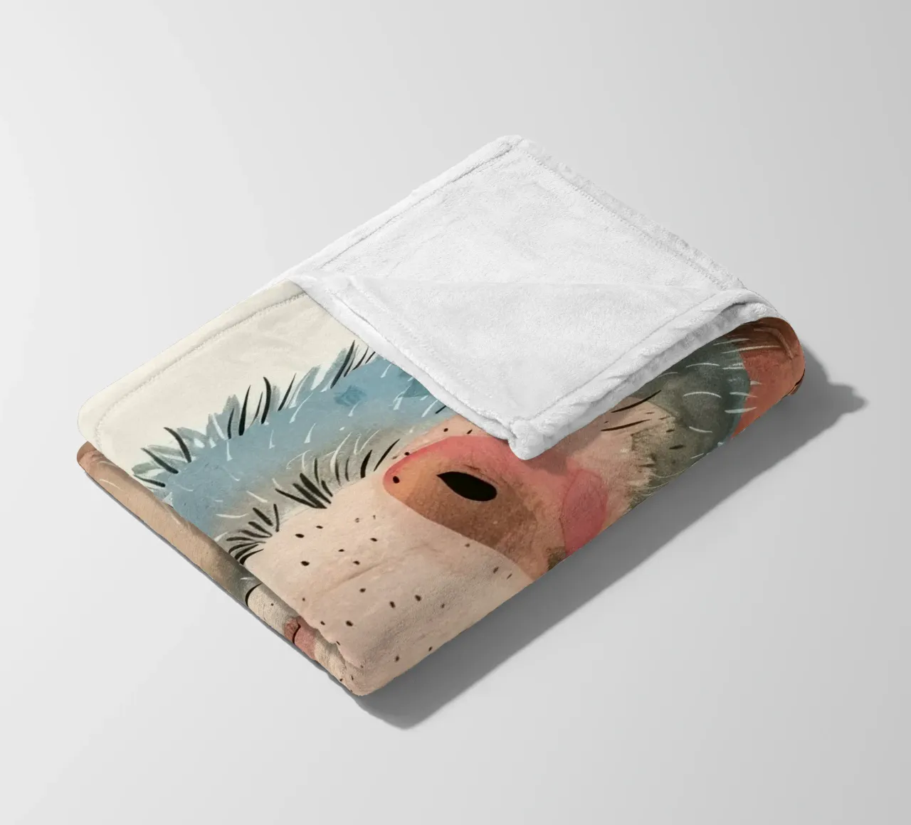 Illustrazione ad acquerello di un babbuino coperta in pile da DesignDoodle