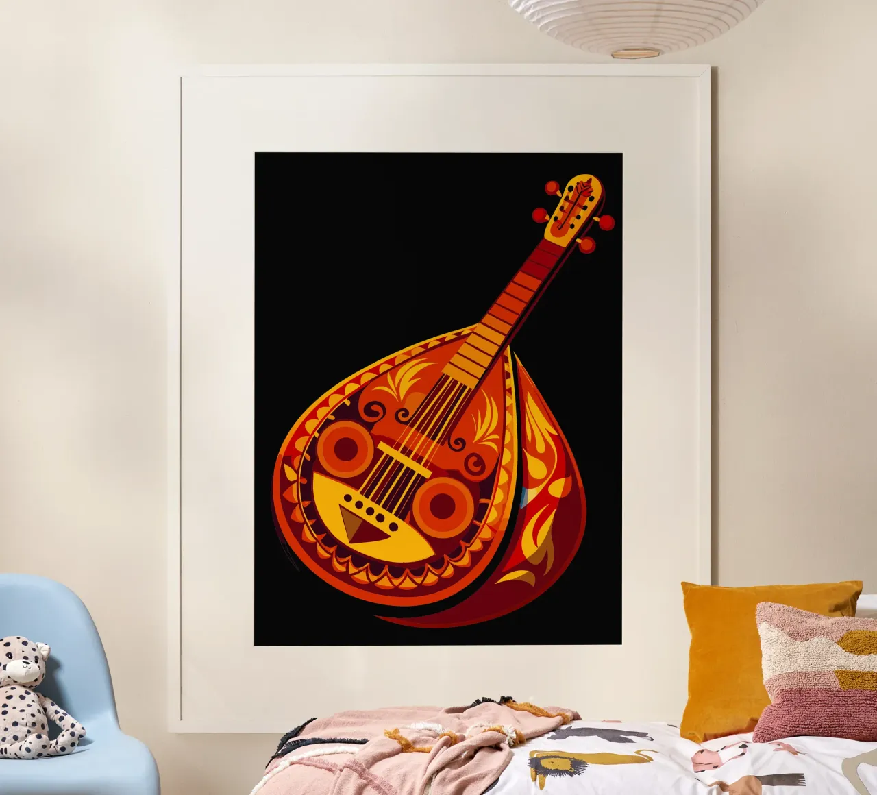 balalalika pittura arte moderna poster con telaio in plastica da jasmine