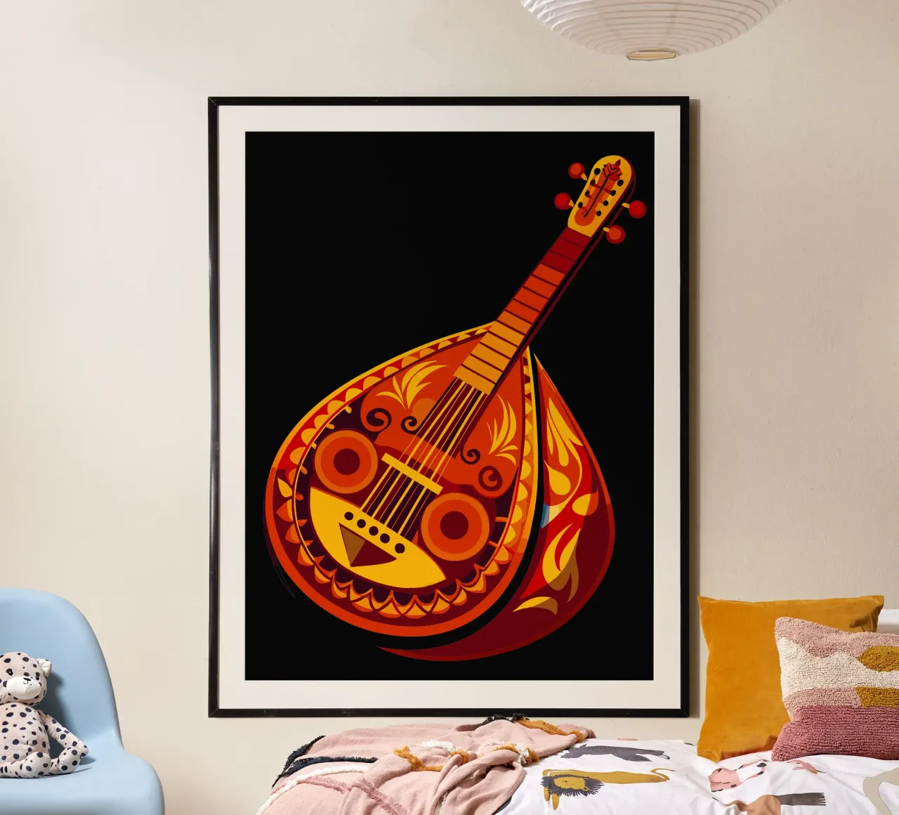 balalalika pittura arte moderna poster con telaio in plastica da jasmine
