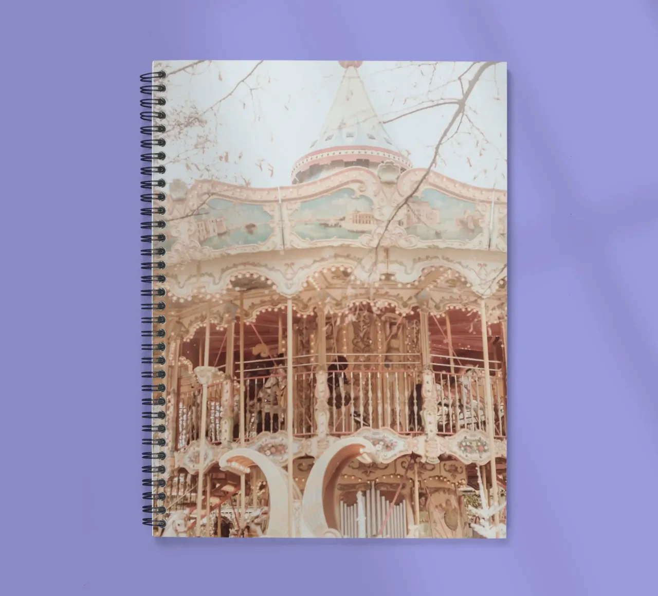 Copenhagen Carousel spiral notebook by GraceDigitalArtCo