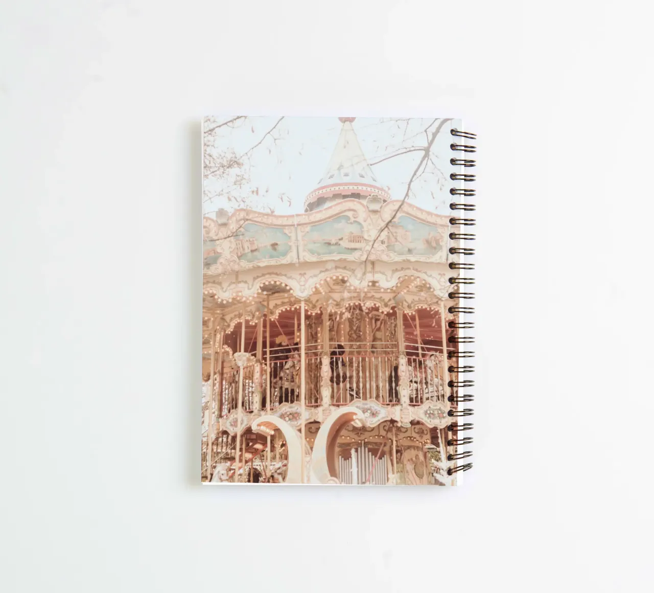 Copenhagen Carousel spiral notebook by GraceDigitalArtCo