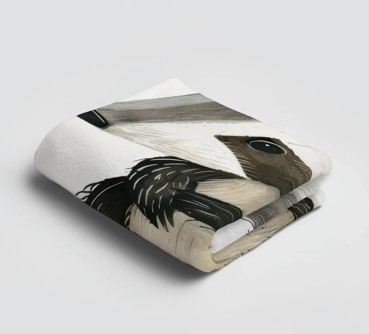 Illustrazione ad acquerello di un tasso asciugamano da bagno da DesignDoodle