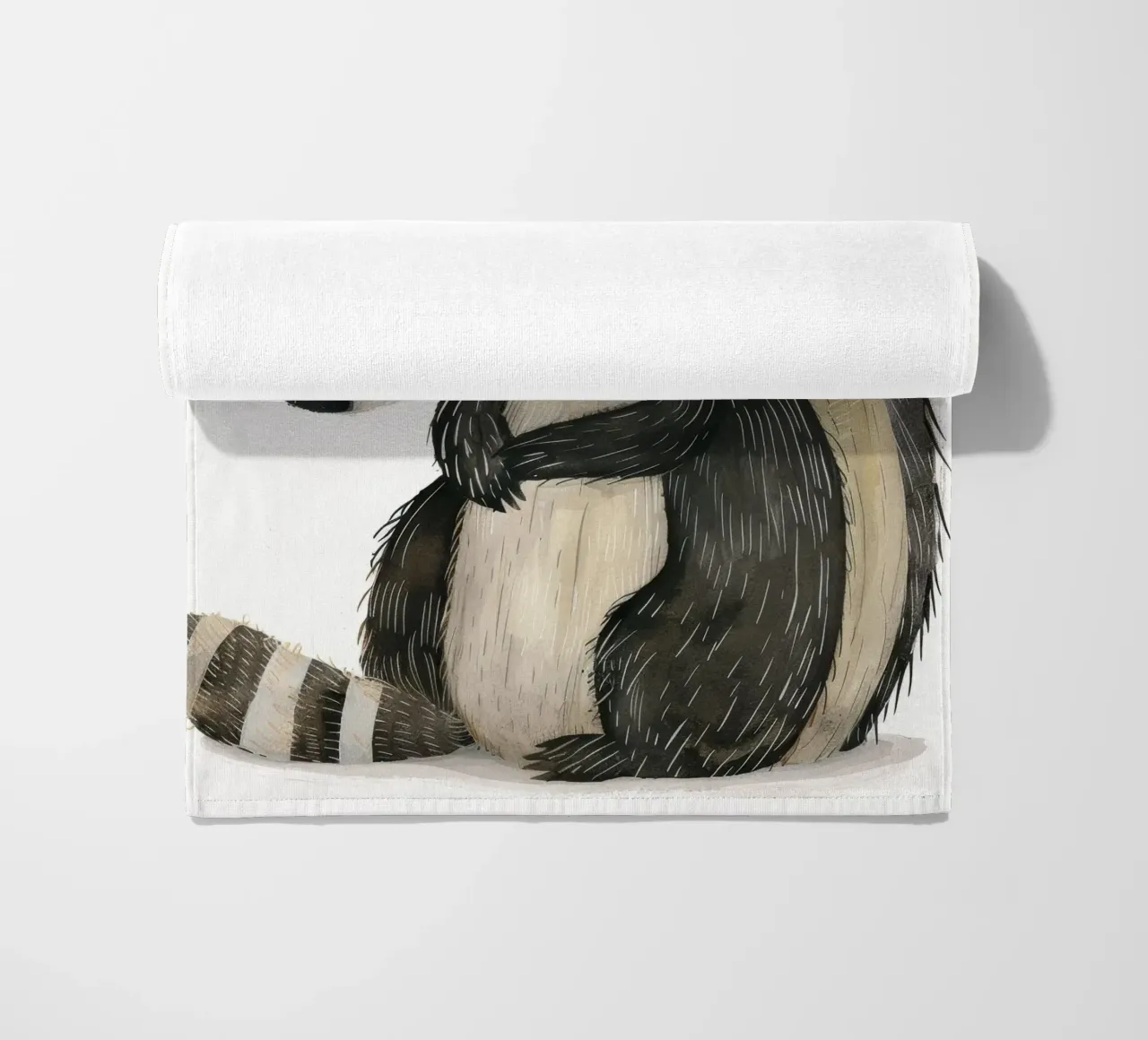 Illustrazione ad acquerello di un tasso telo mare da DesignDoodle