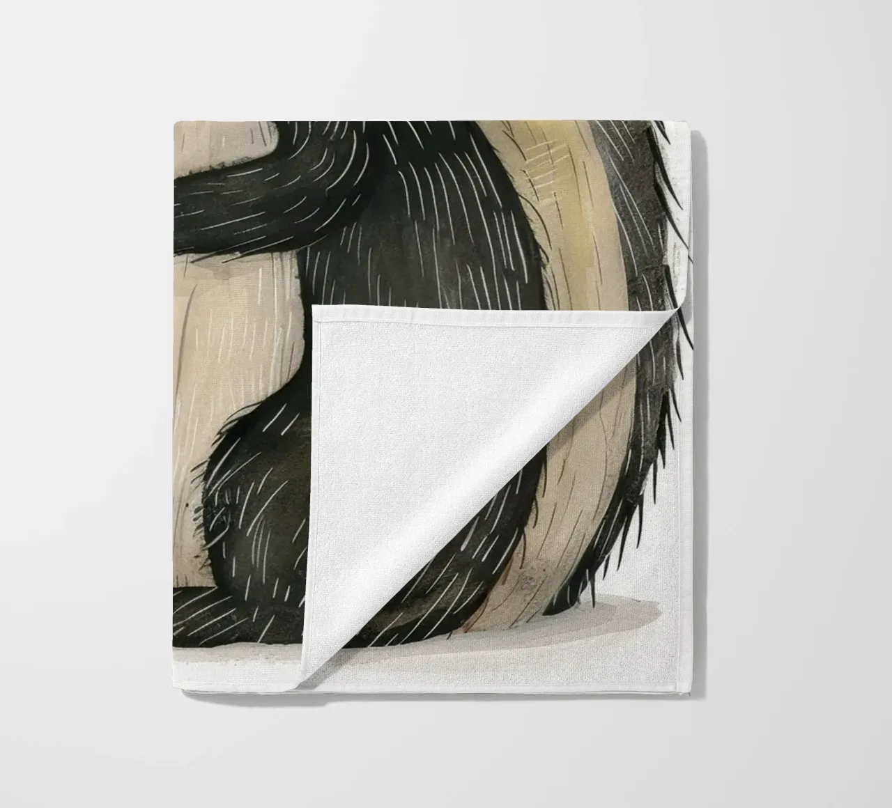 Illustrazione ad acquerello di un tasso telo mare da DesignDoodle