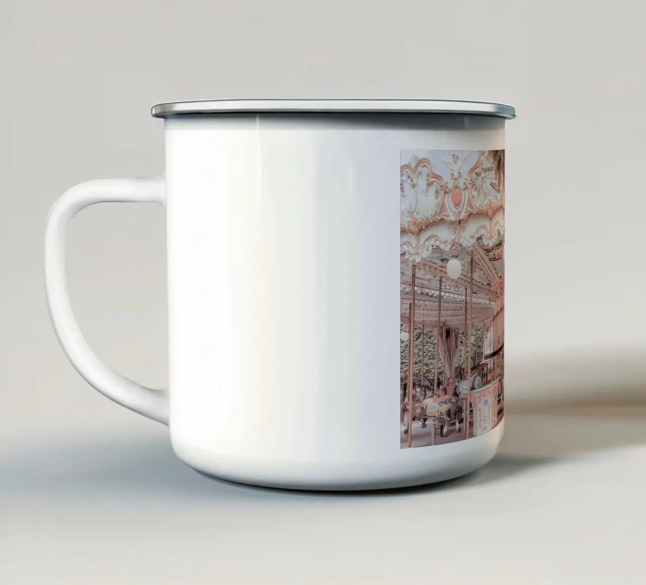 Paris Carousel Photographic Print tazza in smalto da GraceDigitalArtCo