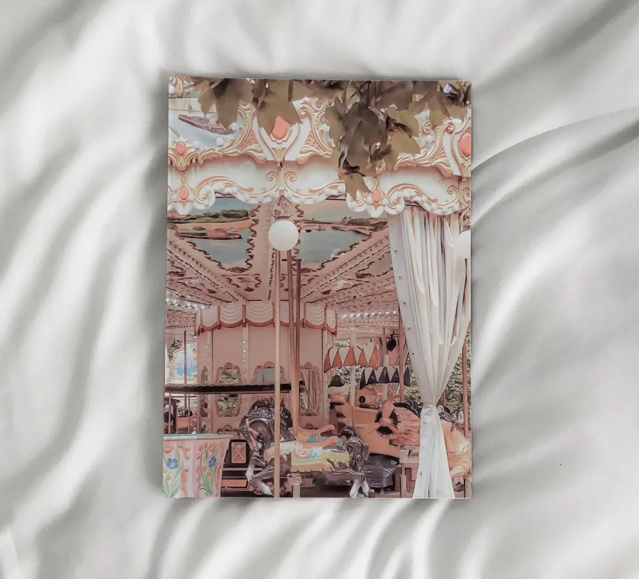 Paris Carousel Photographic Print notebook by GraceDigitalArtCo