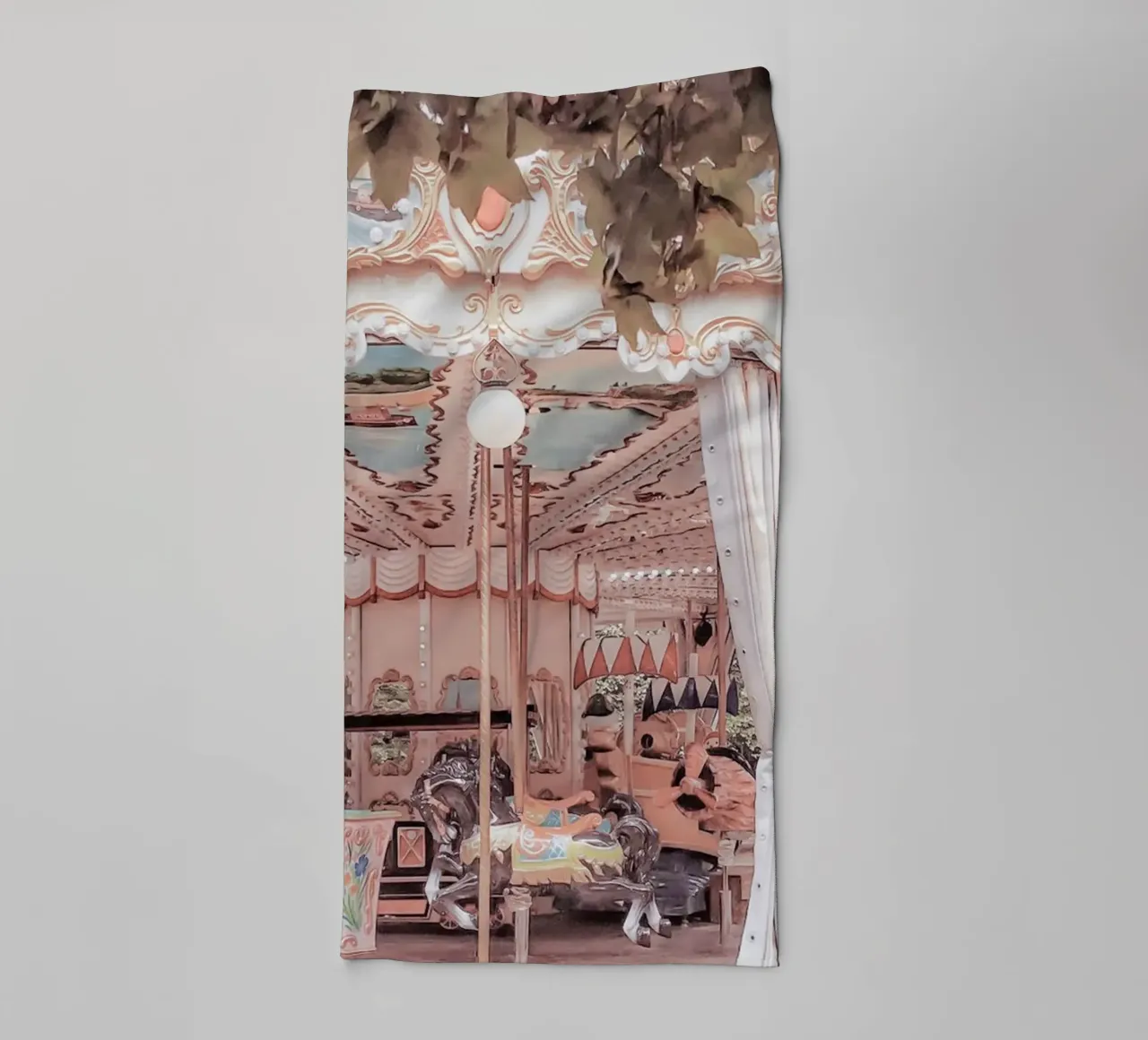 Paris Carousel Photographic Print asciugamano da bagno da GraceDigitalArtCo