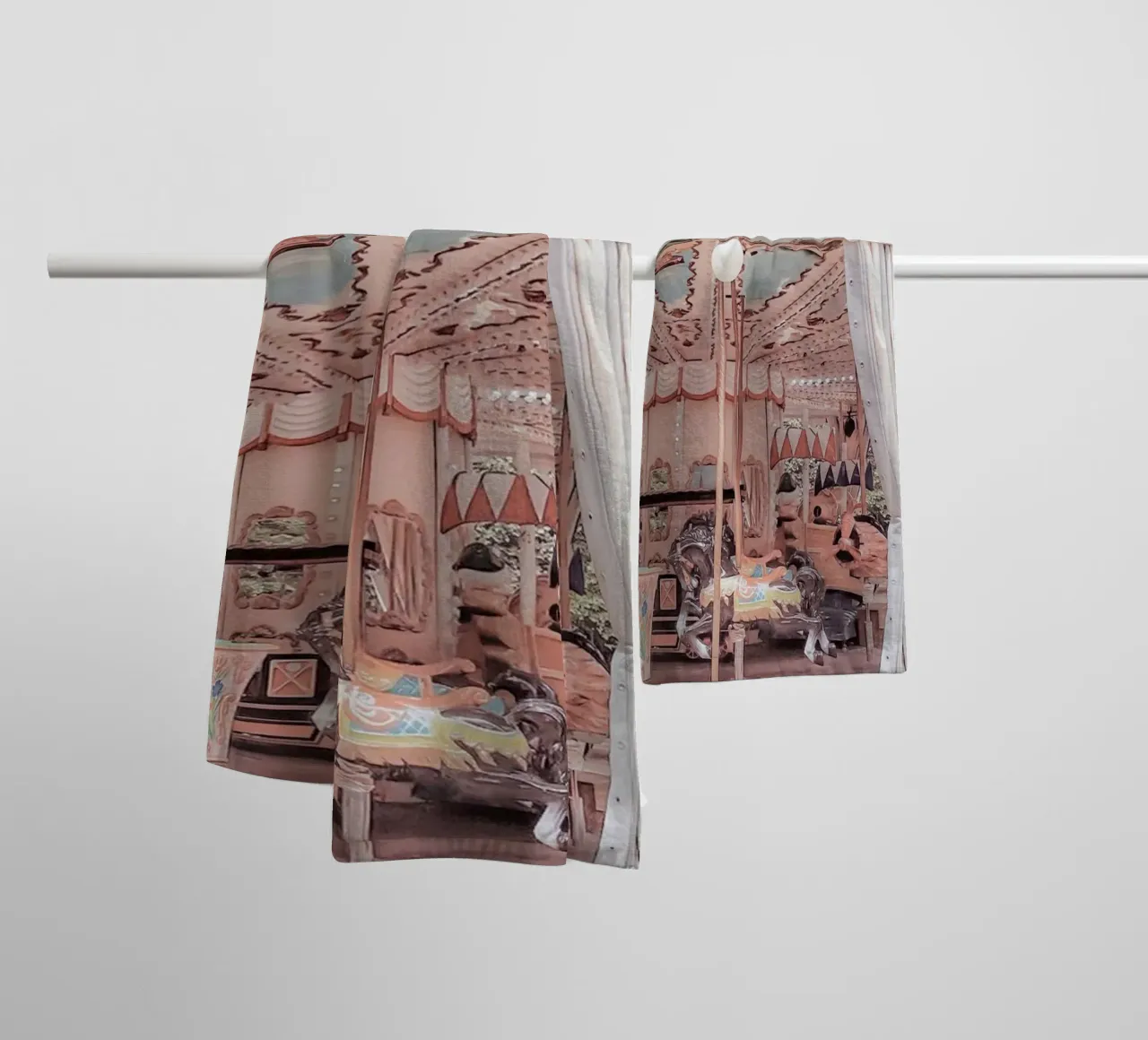 Paris Carousel Photographic Print asciugamano da bagno da GraceDigitalArtCo