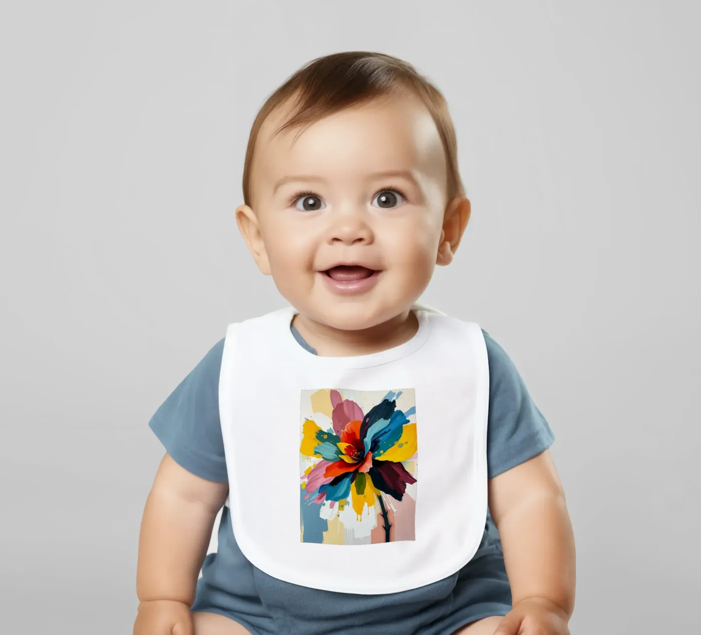 Explosive Bloom baby bib by Artistic-shop