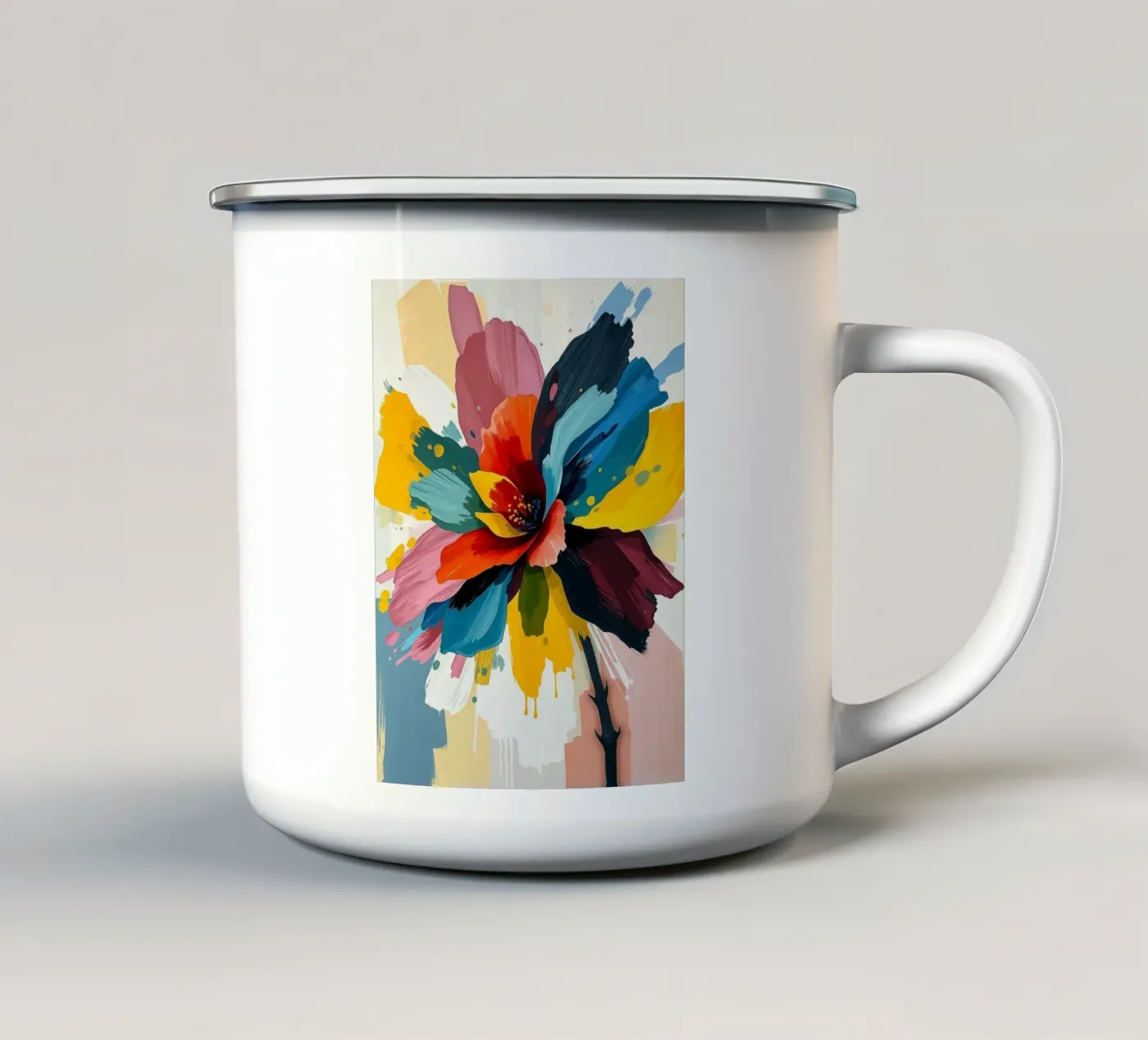 Explosive Bloom enamel mug by Artistic-shop