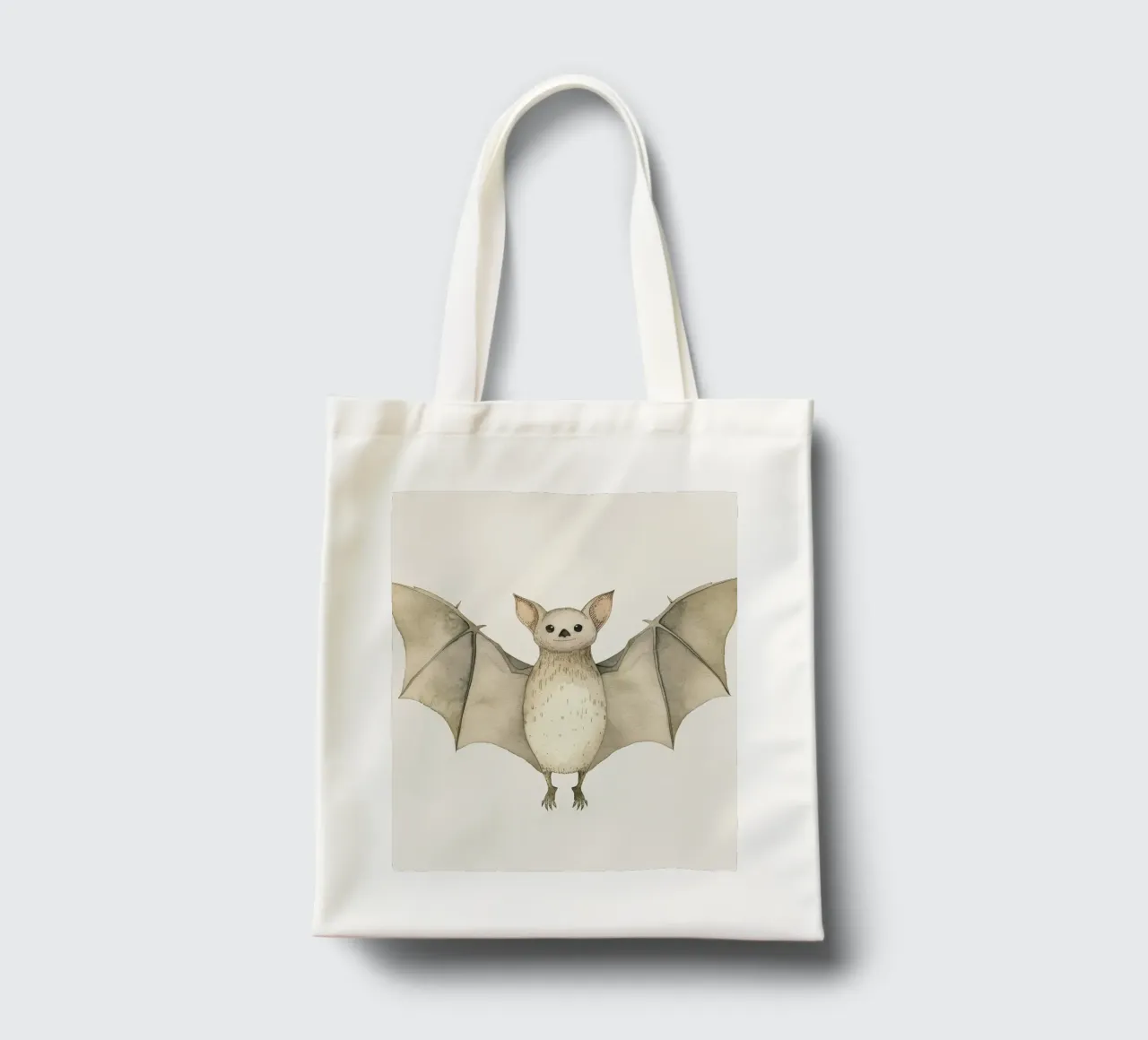 Watercolor Illustration of a Bat with Spread Wings tote bag by DesignDoodle