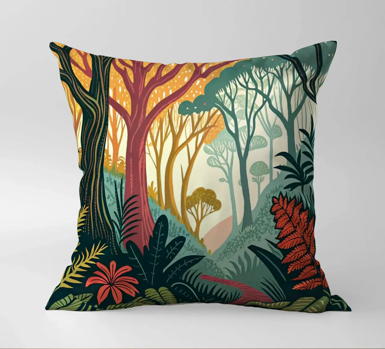 Enchanted Forest Path decorative cushion by Artistic-shop