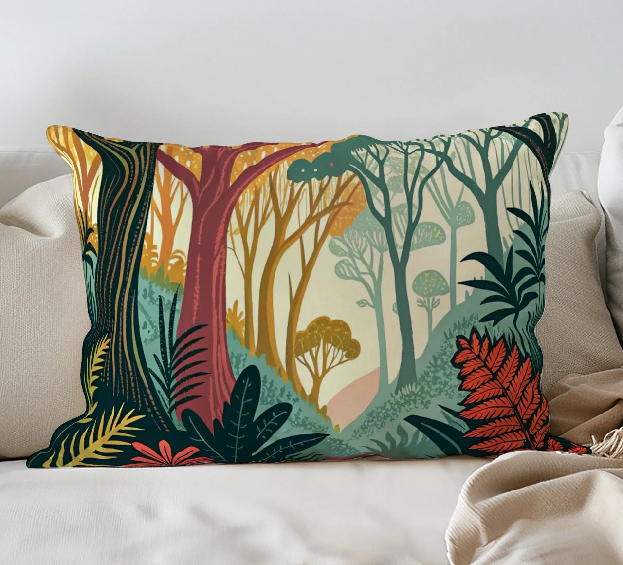 Enchanted Forest Path decorative cushion by Artistic-shop