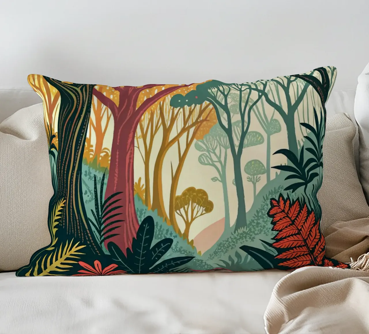 Enchanted Forest Path decorative cushion by Artistic-shop